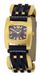M&M M11710-716 Dameshorloge - Rechthoekig - Goudkleurig - Bruine Wijzerplaat - Multi Kleur Horlogeband - Analoog - Quartz - Mineraalglas - 31 mm