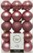 Decoris kerstballen - 30x st - oudroze - D6 cm - kunststof