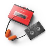 Energy Sistem Draagbare cassette-speler, Bluetooth, in/out, oplaadbare USB-C-accu, luidspreker en geïntegreerde microfoon, analoog retro-geluid, inclusief vintage hoofdtelefoon, spraakopname en snel
