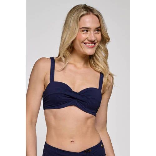 ten Cate Beach TC WOW voorgevormde strapless bandeau bikinitop donkerblauw