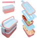 Unyqoos® Dubbellaagse lekvrije lunchbox met bestek