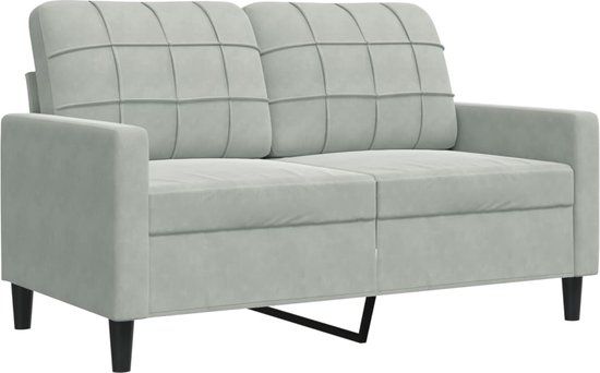 vidaXL Tweezitsbank 120 cm fluweel lichtgrijs
