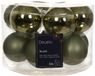 Decoris Kerstbal glas d5 cm rosemarijn 12st