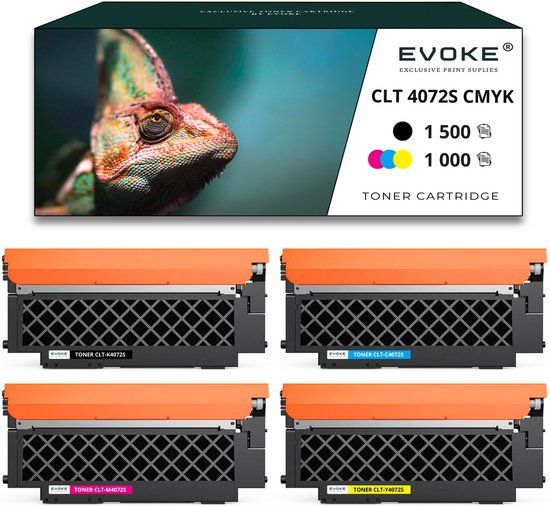 Evoke Set van 4 SAMSUNG CLT 4072S / 4092S CMYK printercartridges