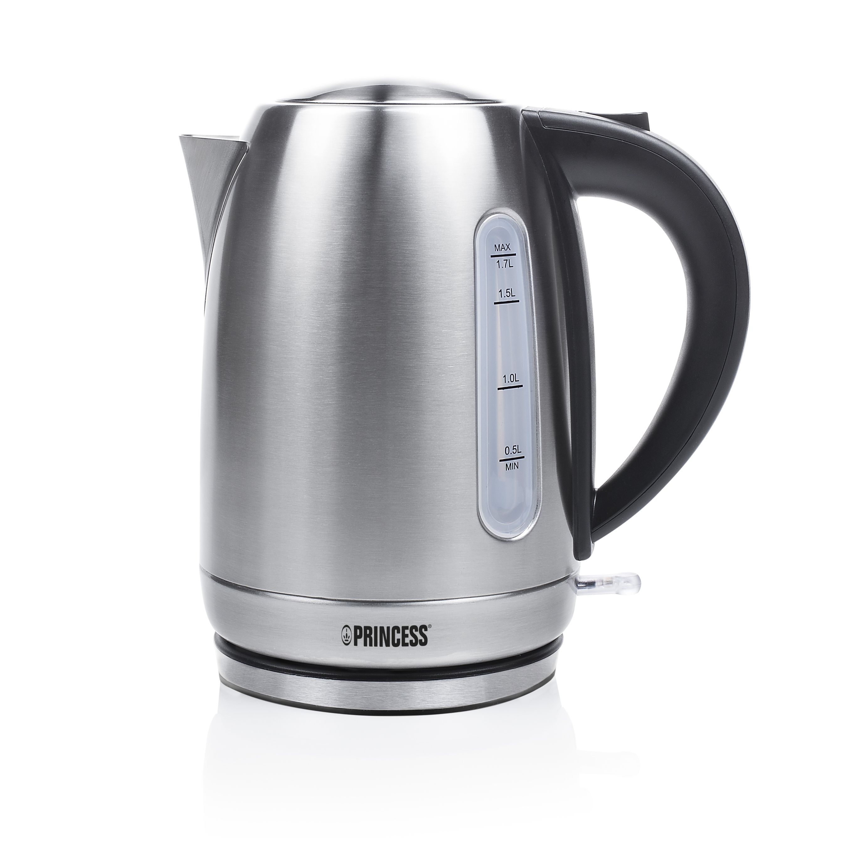 Princess 236018 RVS Waterkoker - 1.7L - 2200W - Draadloos