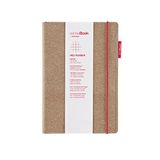 transotype SenseBook RED RUBBER Design notitieboek, medium - ca. A5, geruit, andere varianten beschikbaar, met rode elastiek, edel rundleer