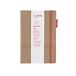 transotype SenseBook RED RUBBER Design notitieboek, medium - ca. A5, geruit, andere varianten beschikbaar, met rode elastiek, edel rundleer