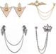 Bol 4x clip pour pull avec zircone - Set de clips en métal pour chemisiers et pulls - Broche bijoux - Manteau argenté - Boîte gratuite - Strass en métal