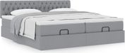 Maison Exclusive - Cadre de lit ottoman avec matelas, gris clair, 180x200 cm, textile