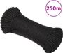 vidaXL Werktouw 6 mm 250 m polypropeen zwart