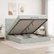 vidaXL - Ottoman Bed with Mattress - Light Grey - 140 x 200 cm - Velvet