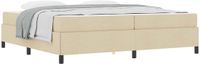 vidaXL Boxspringbed Crème 200 x 200 cm Stof