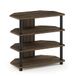 Furinno 4-Tier Petite TV Stand, Hout, Columbia Walnoot/Zwart
