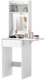 HOMCOM Kaptafel Spaanplaat, MDF 45L x 45B x 152H cm Wit