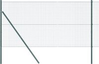 vidaXL - Gelast draadhek met grondbevestiging - 10 x 1 m - PVC-Coated - Staal - Groen