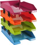 Exacompta Set van 4 brievenbakken COMBO MIDI Aquarel