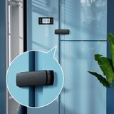 SAFELON 2-pack verbeterde babyveiligheidsslot voor Franse koelkastdeuren, kindveilig slot voor dubbele koelkastdeuren, kastslot voor peuters en kinderen (zwart)
