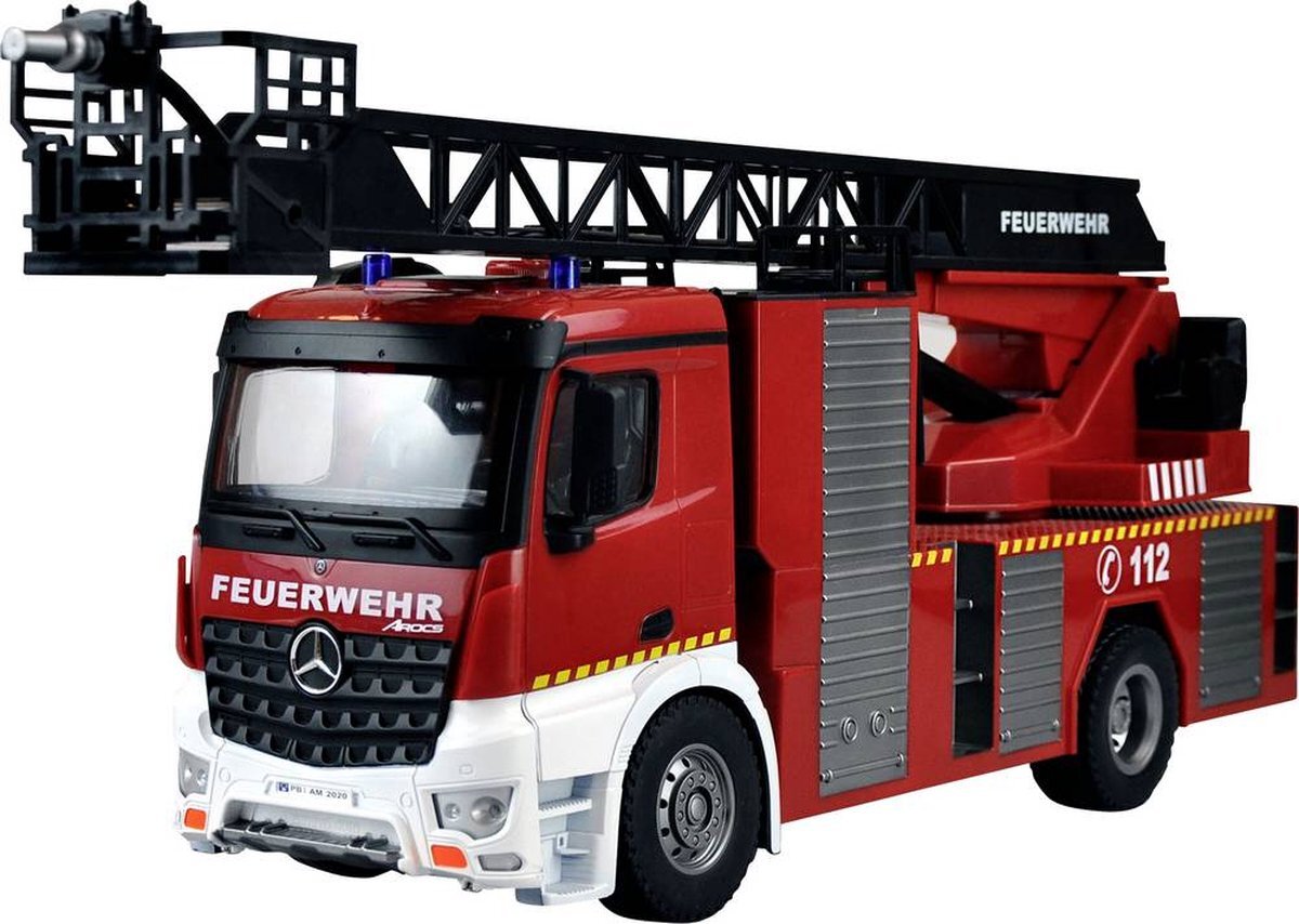 AMEWI 22502 Mercedes-Benz Feuerwehr-Drehleiterfahrzeug - Lizenzfahrzeug 1:18 RC truck 100% RTR Incl. accu en laadkabel