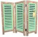 Dutch Mood volet 3 panneaux brun-vert 52 cm