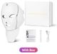 Masque LED pour le visage et le cou - luminothérapie à 7 couleurs - lumière rouge - soins de la peau anti-âge - raffermissement de la peau - avec boîte de rangement