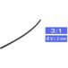 TRU COMPONENTS 1570598 Krimpkous zonder lijm Zwart 9 mm 3 mm Krimpverhouding:3:1 per meter