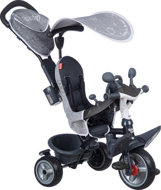 Smoby Baby Driver Plus Grijs Driewieler - 3 Wielen - 20 kg Max. Belastbaar Gewicht