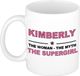 Bellatio Decorations naam cadeau mok - Kimberly - Woman Myth Supergirl - koffiemok - 300 ml - collega - moederdag