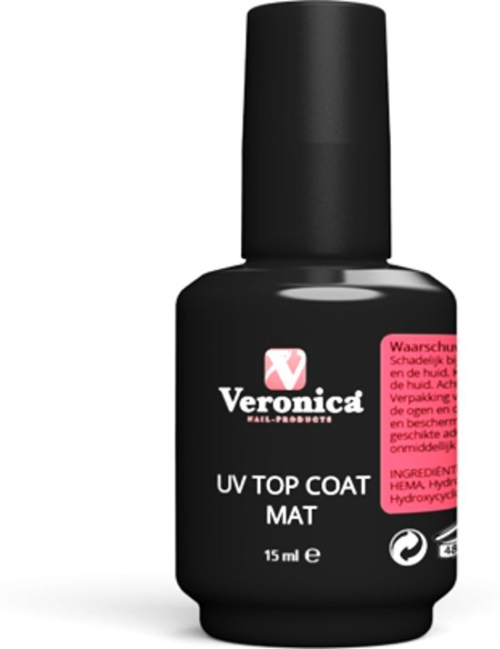 Veronica Nail Products Veronica NAIL-PRODUCTS UV MATTE TOP COAT voor GELLAK GEL POLISH NAGELLAK