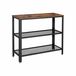 Vasagle LNT81BX Table basse Table d'appoint Forme rectangulaire 4 pieds Brun/Noir
