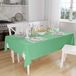 Bonamaison Tafelkleed, Anti-Mold, Sneldrogend, Waterdicht, 100% Polyester Tafellaken, Petroleum Groen, Wit, 140 x 160 Cm