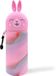 DGTSYAL 2-in-1 zachte siliconen tas kawaii etui, tafelpenhouder, rits, siliconen, etui kleurpotloden stiften, kantoor, universiteit, schattige schoolbenodigdheden, dierenpenhouder, meisje konijn