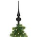 Merkloos / Sans marque Decoris Kerstboom piek - zwart - glas - glans - 26 cm