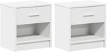 vidaXL Nachtkastjes - Set van 2 - Wit - Hout - 39x28x41 cm