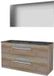 Basic Line Basic 46 Badkamermeubelset - 120 x 46 cm - Met Grepen - 2 Lades - Hardstenen Wastafel - Zonder Kraangat - Spiegel - Scotch Oak