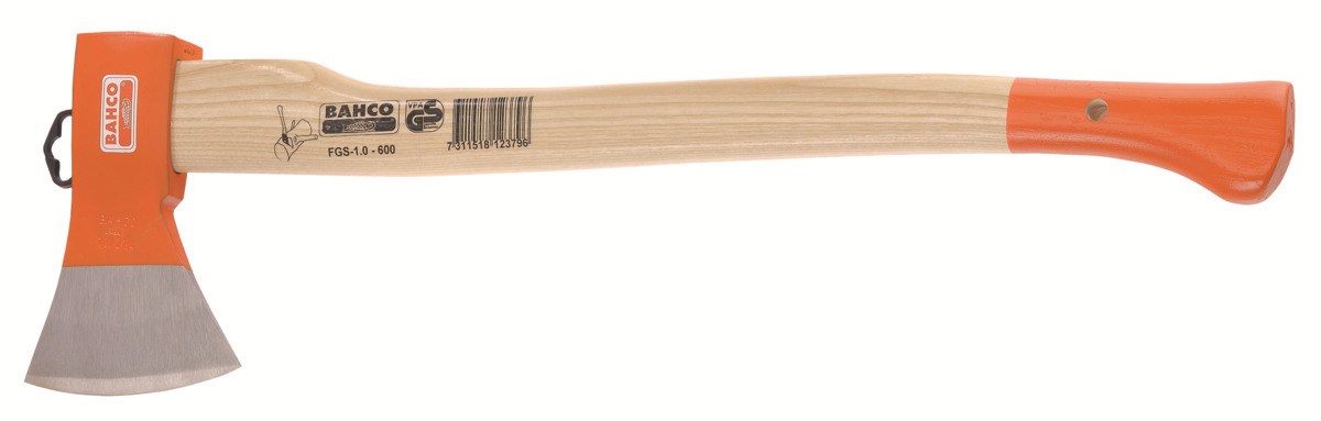 Bahco Velbijl met gebogen essenhouten steel | 700 mm | 1.8 kg - retailverpakking - FGS-1.25-700-WB