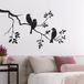 Sticker Mural Branche Oiseaux 257x363 Cm Noir