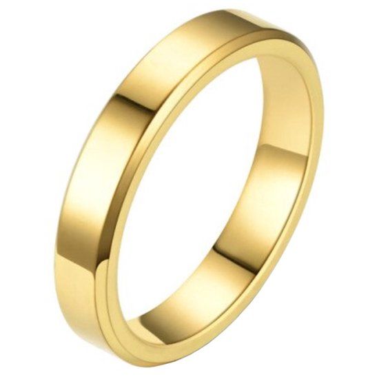 LGT JWLS LGT Jewels Smalle stalen ring Goudkleurig 4mm-21mm