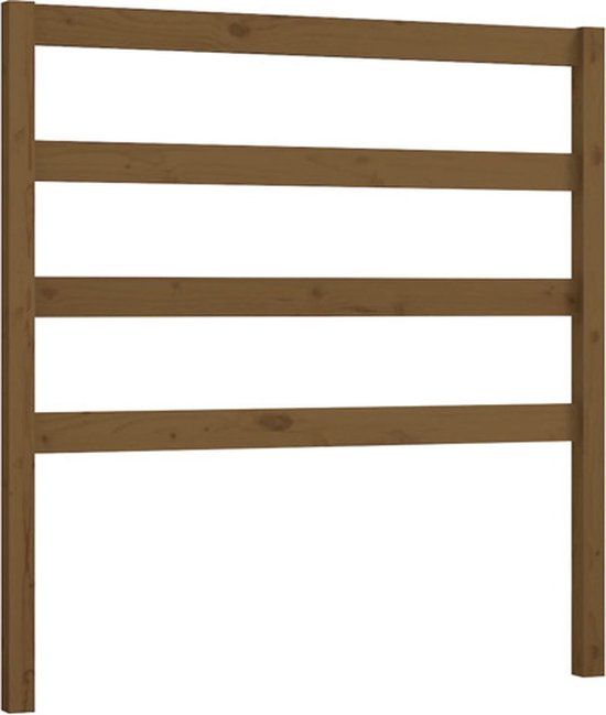 vidaXL Hoofdbord - 106x4x100 cm - Massief Grenenhout - Honingbruin