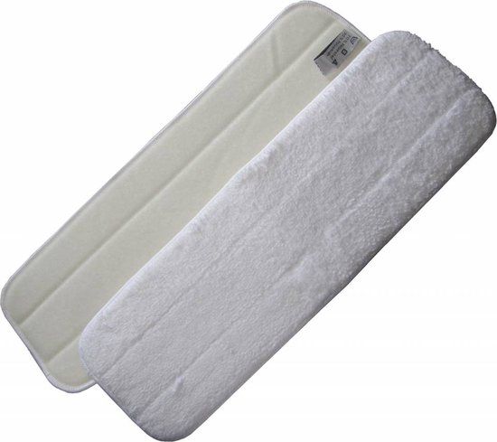 Merkloos Mop microvezel 60 cm wit met Velcro en kleurcodering