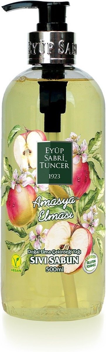 Eyup Sabri Tuncer Eyüp Sabri Tuncer – Amasya Appel - 100% Natuurlijke Handzeep met pomp – 500 ML