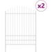 Jardin Clôture 2 Pcs Blanc 170 X 225 cm