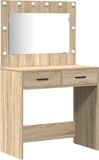 vidaXL Kaptafel - 2-delig - Bruin - 78,5 x 41 x 135 cm - Bewerkt hout