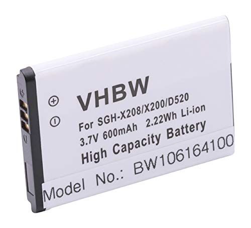 VHBW VHBW Vervangende accu vervangt Samsung AB043446BC, AB043446BE, AB043446LE smartphone (600 mAh, 3,7 V, Li-Ion)