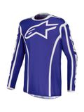 Alpinestars Fluid Apex V2 Motocross-trui Blauw/wit S