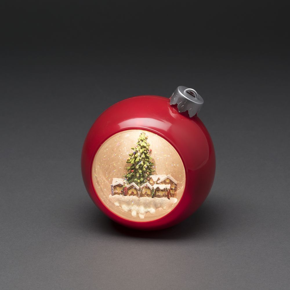 Konstsmide 4360-550 Kerstbal - Rood - LED - Batterij/Accu