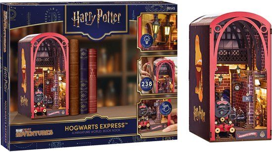 Revell Modelbouwpakket - 00545 Tiny Adventures - Harry Potter - Hogwarts Express - Boekhoekje met LED Verlichting - 18x11x23cm Houten