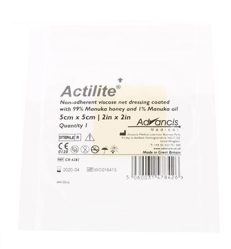 Actilite Manuka Non-Adherent Dressing 5 x 5 cm - 1 Piece