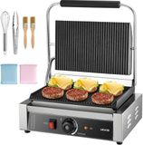 VEVOR Commerciële Panini Grill Sandwich Maker Grillplaat 34x23cm