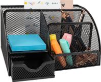 QUVIO Bureau organizer - 6 vakken - Staal