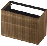 INK - Onderkast 2 Laden Push To Open Verticaal Gefreesd - 900x450x650 Mm - Massief Eiken Aqua